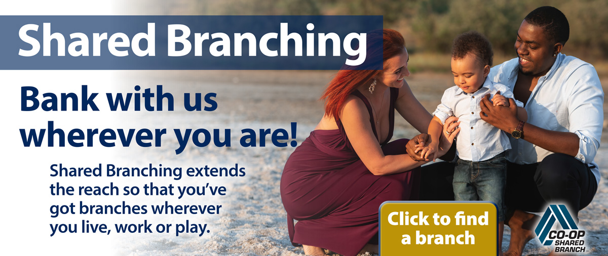 Shared services... Bank with us  wherever you are